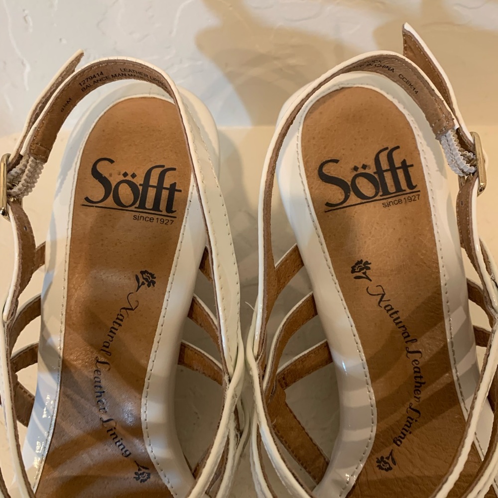Sofft white patent sandals Size 6.5 - Picture 4 of 7